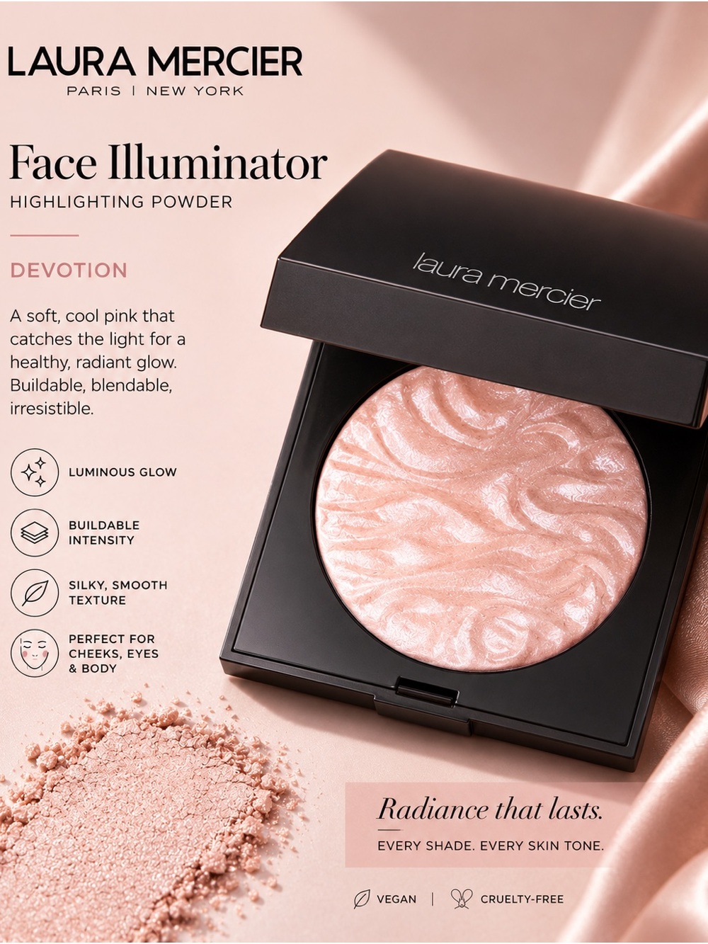 Laura Mercier Face Illuminator Highlighter Powder Devotion Full Size